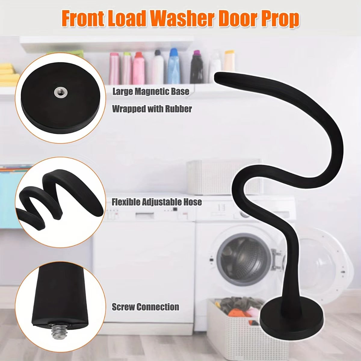 Magnetic Door Prop for Front Load Washing Machines