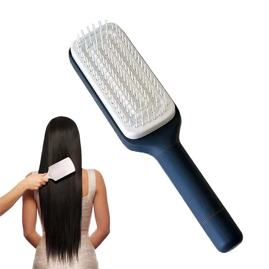 Rotatable Self Cleaning Hair Brush