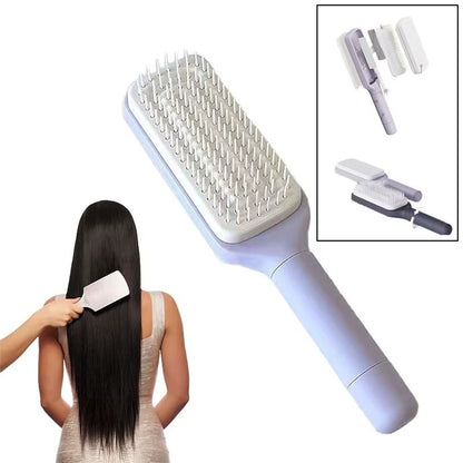 Rotatable Self Cleaning Hair Brush