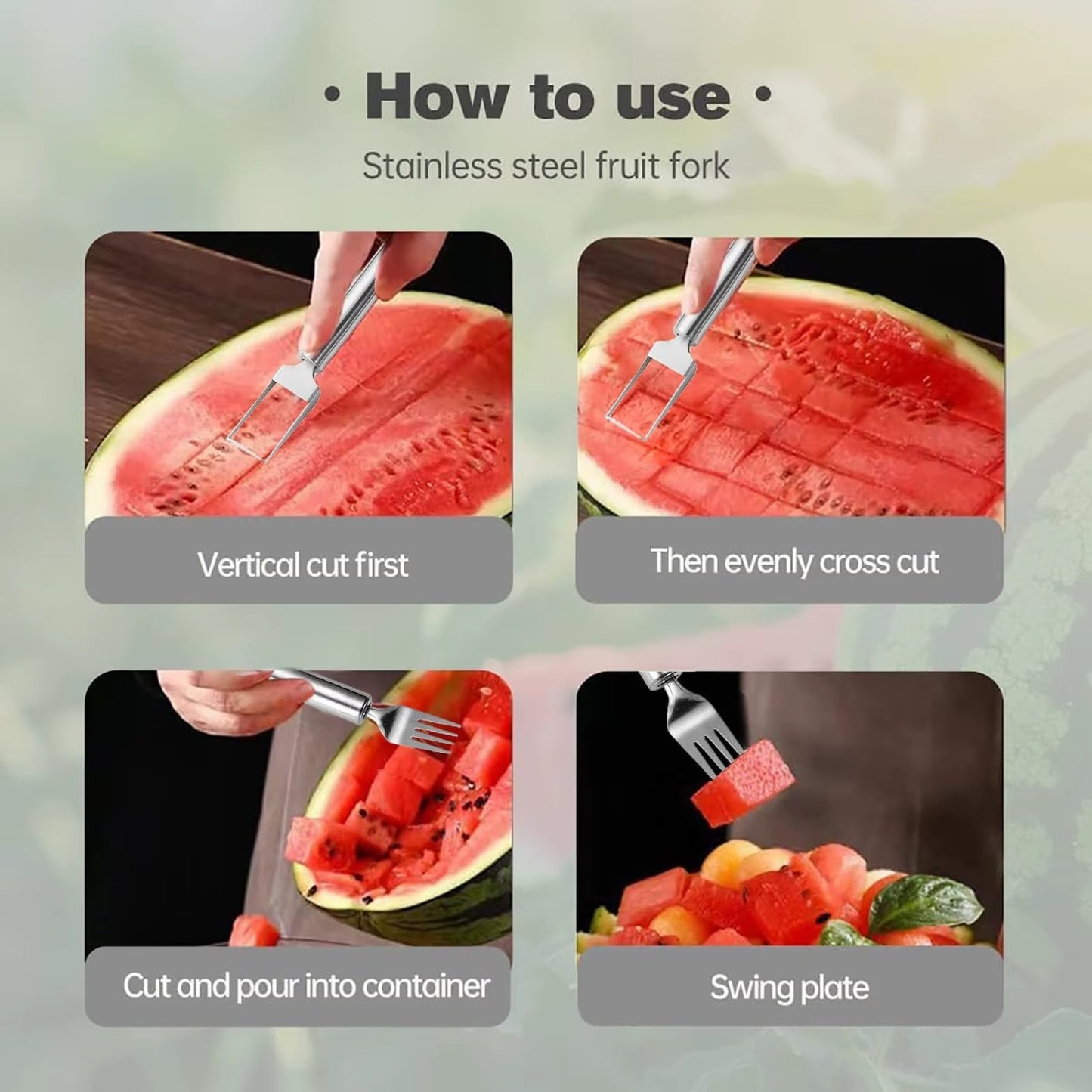 Dual Head Stainless Steel Watermelon Slicer