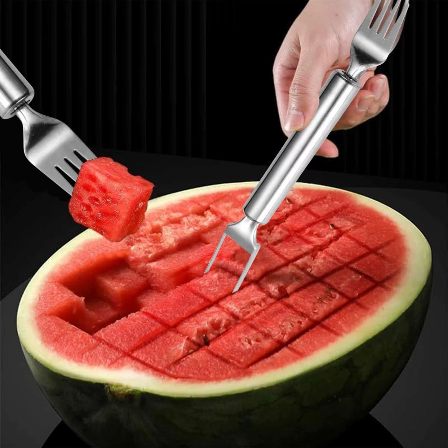 Dual Head Stainless Steel Watermelon Slicer